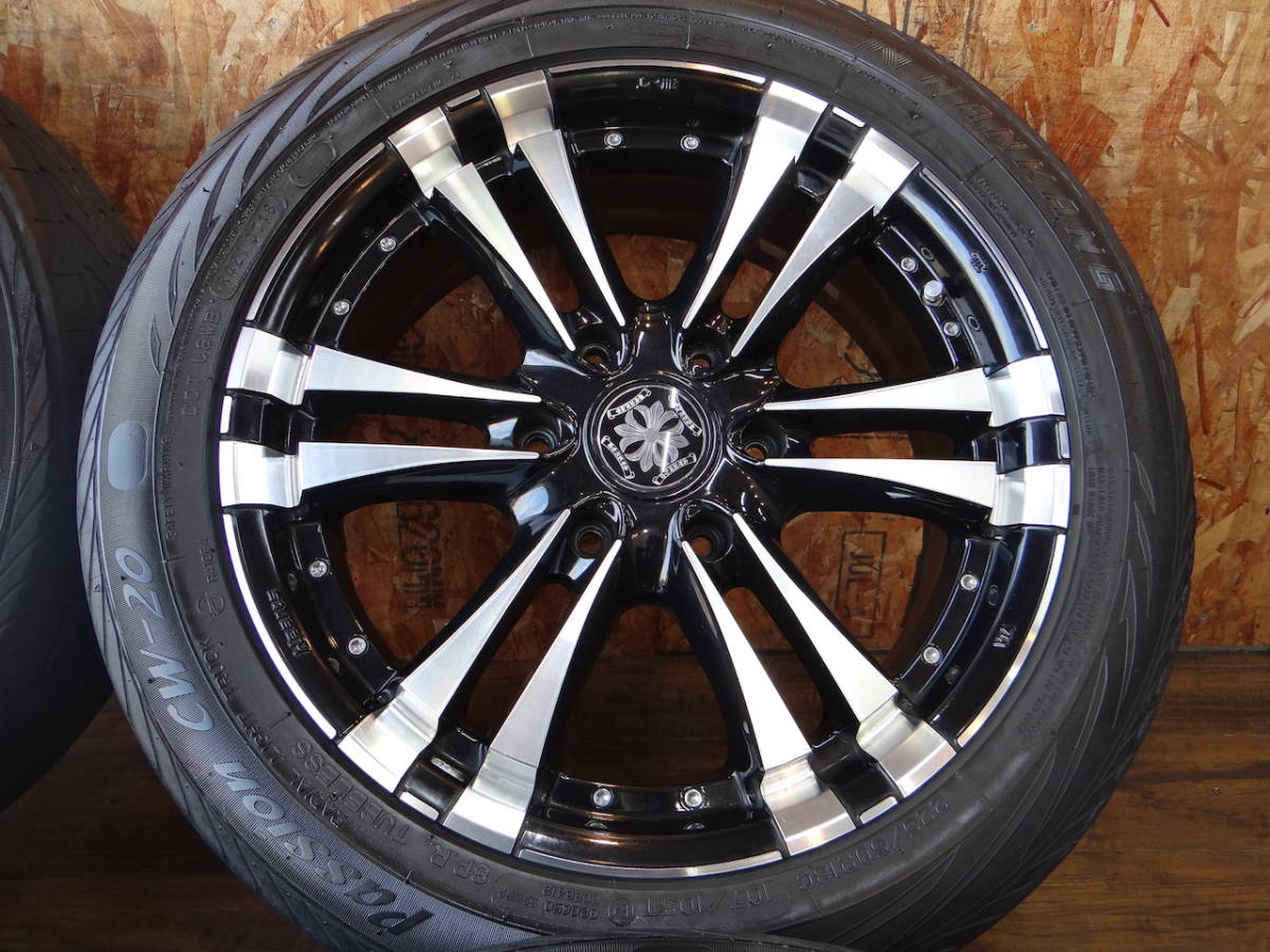 中古 ホイールタイヤ 4本 225/50R18 2018年製 7分山 FANG ファング 18 ラジアル タイヤ ナンカン Passion CW-20 ハイエースに_画像4