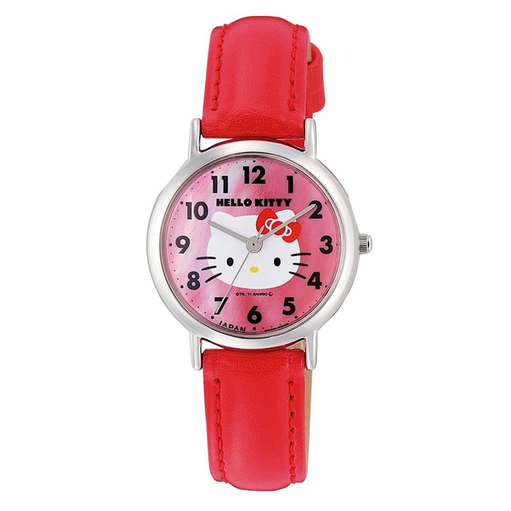  CITIZEN   наручные часы  ...  водонепроницаемый   кожа  ремень   сделано в Японии  0017N002  красный  4966006059830