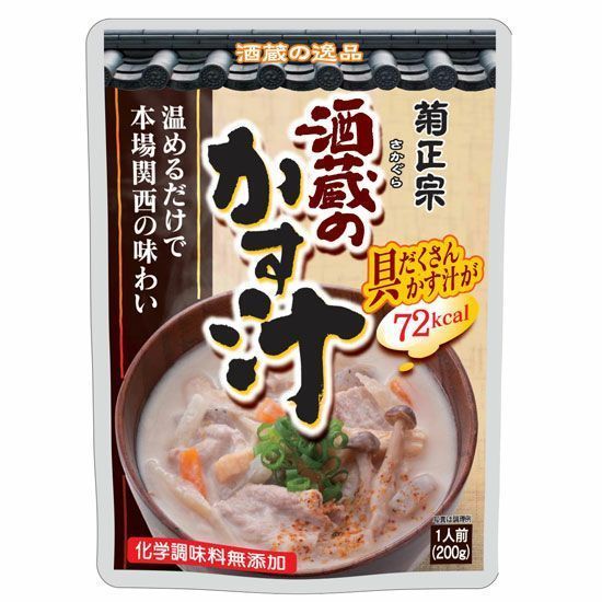 送料無料 酒蔵のかす汁 レトルト粕汁 菊正宗 本場関西の味わい 200ｇｘ１袋_画像2