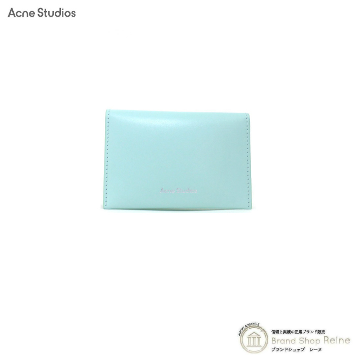  Acne s Today oz (ACNE STUDIOS) складной кожа карта держатель футляр для карточек FN-UX-SLGS000104 жемчуг зеленый ( новый товар )