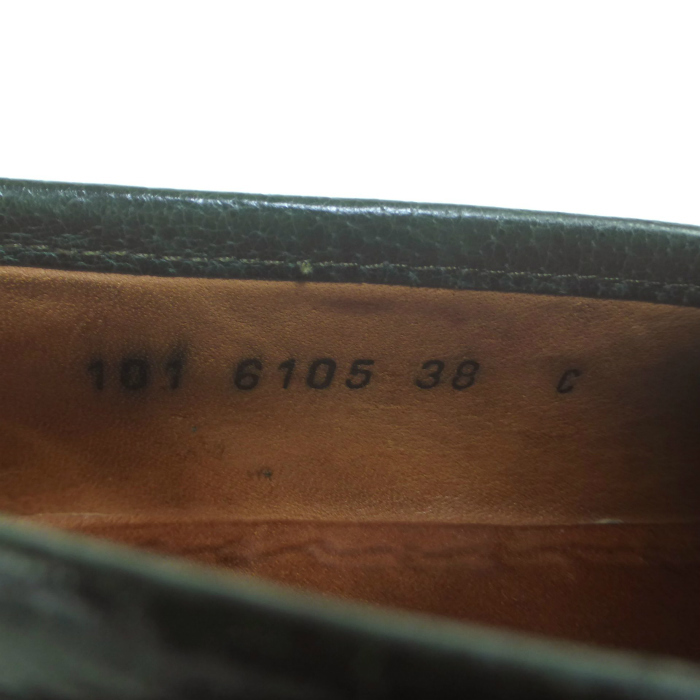 グッチ (GUCCI) レザー ホースビット ローファー 靴 ラグソール
