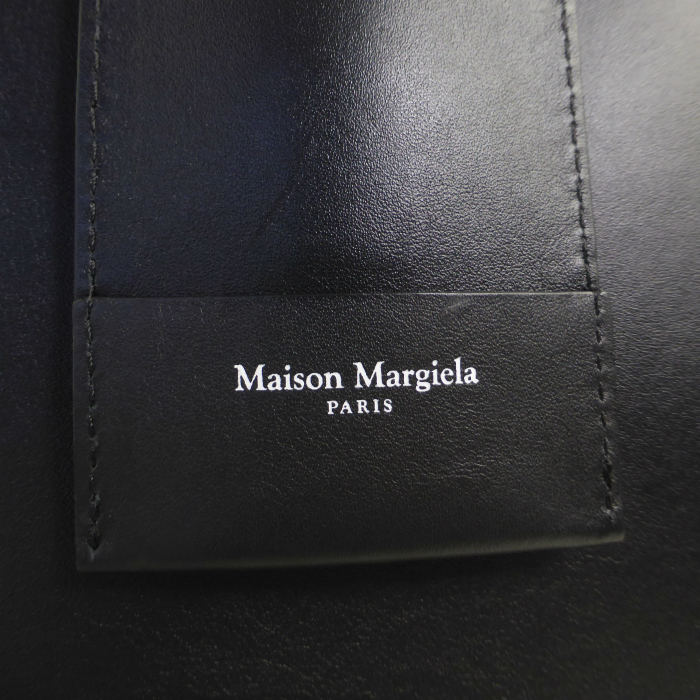 メゾン マルジェラ （Maison Margiela） 5AC ラージ 2way ハンド ショルダー バッグ カーフ×コットン S55WG0131 メンズ Black（美品）中古_画像5