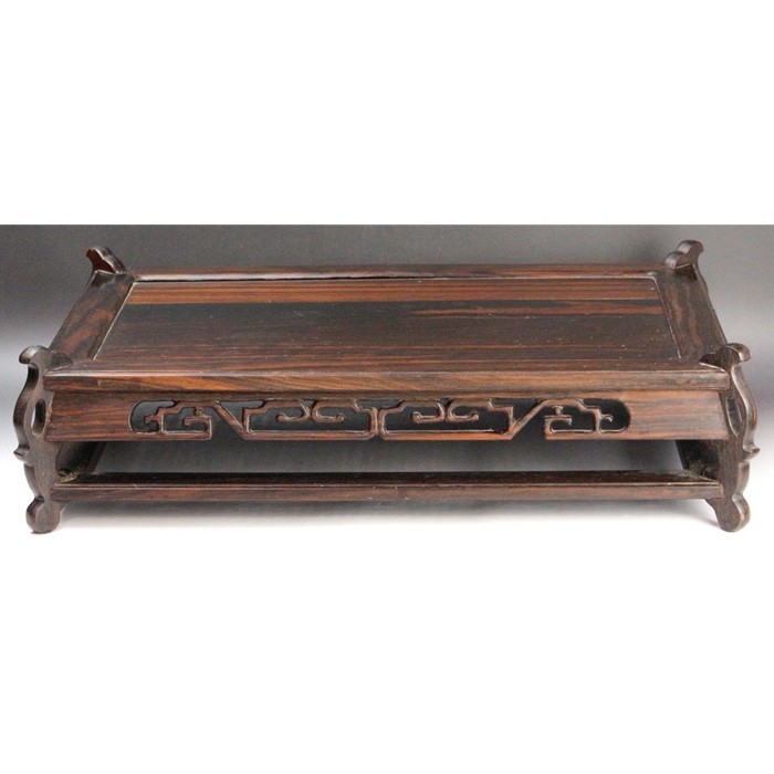 工場直売 源・S】時代唐物 工芸品 時代物平卓 唐木製 木工、竹工芸