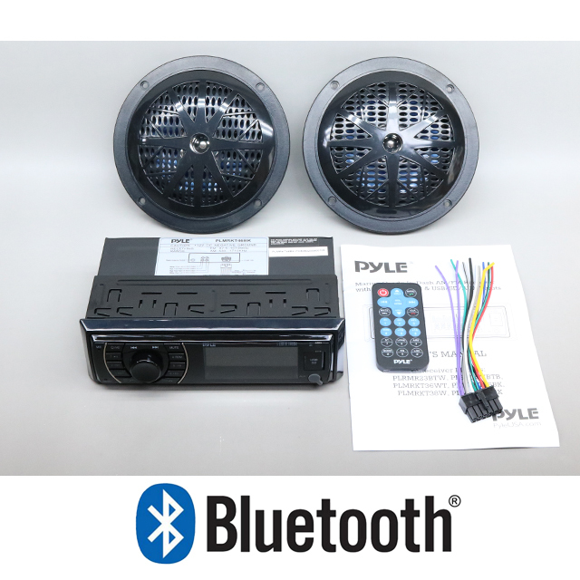 【即納】Bluetooth マリンデッキ ブルートゥースアンプ 5.25インチ防水マリンスピーカー マリンジェット ボート AG21 管理番号[UH0142]