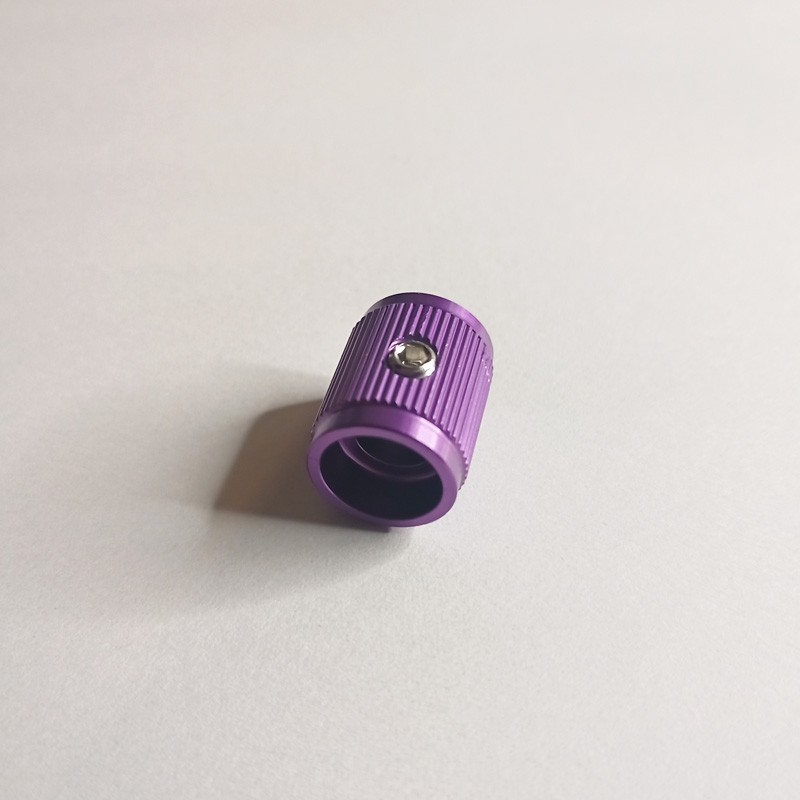 アルミニウム製高級スリムノブ　PURPLE  紫　シャフト幅6.4mm