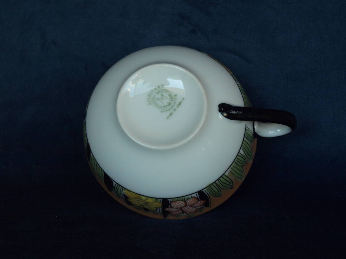  Old Noritake * luster .& floral print snack set cup & saucer.!.:***NO-2 beautiful goods.