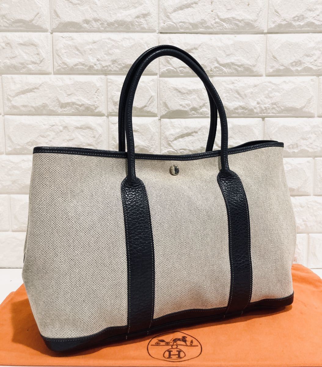 【 HERMES 】美品 エルメス ガーデンパーティ トート バッグ G刻印