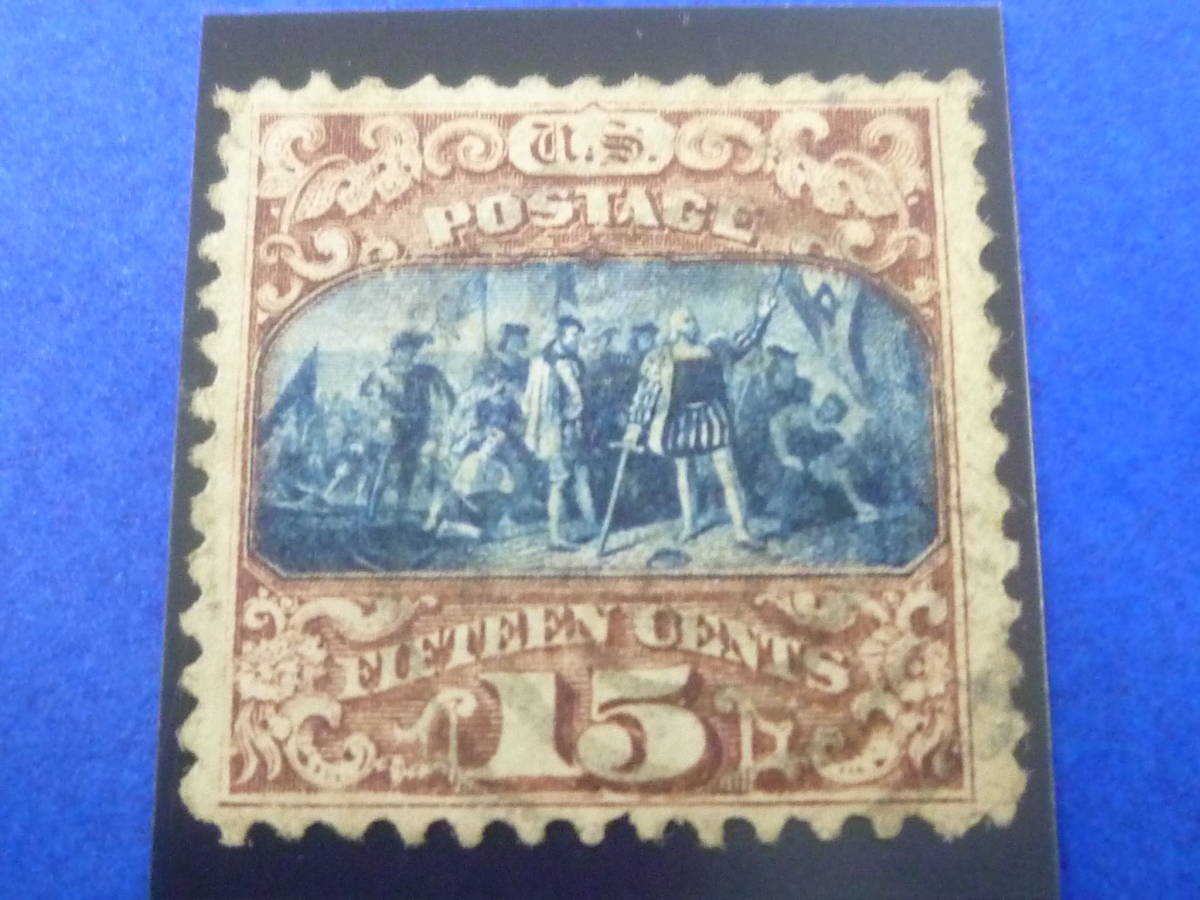 22L　A　№65　アメリカ切手　初期　1869年　SC#119　15c(Ⅱ)　使用済　【SC評価 $190】
