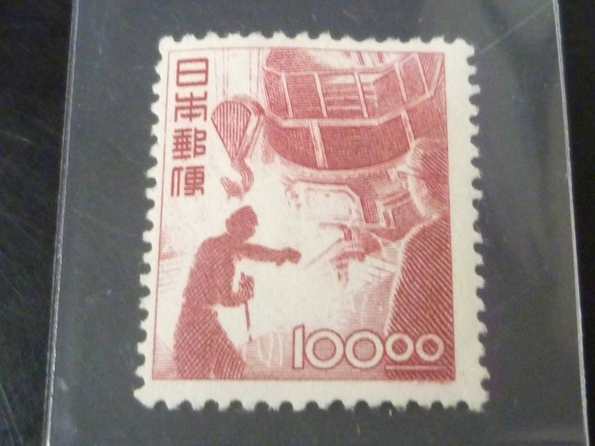 23　A　日本切手　1950-52年　昭和すかしなし　#292　100円　未使用LH・VF　【型価 85,000円】_画像1