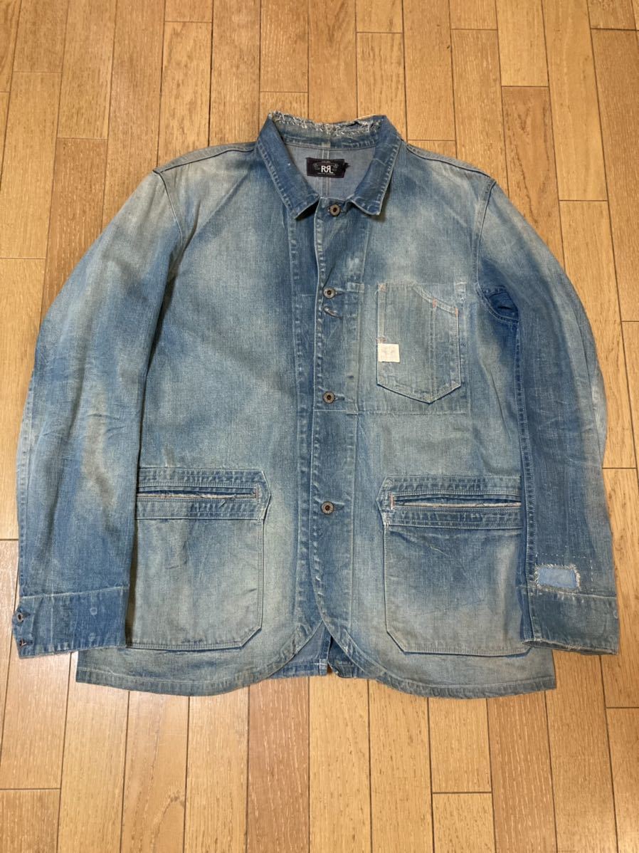 RRL USA製 デニムカバーオール XL ビンテージ ラルフローレン