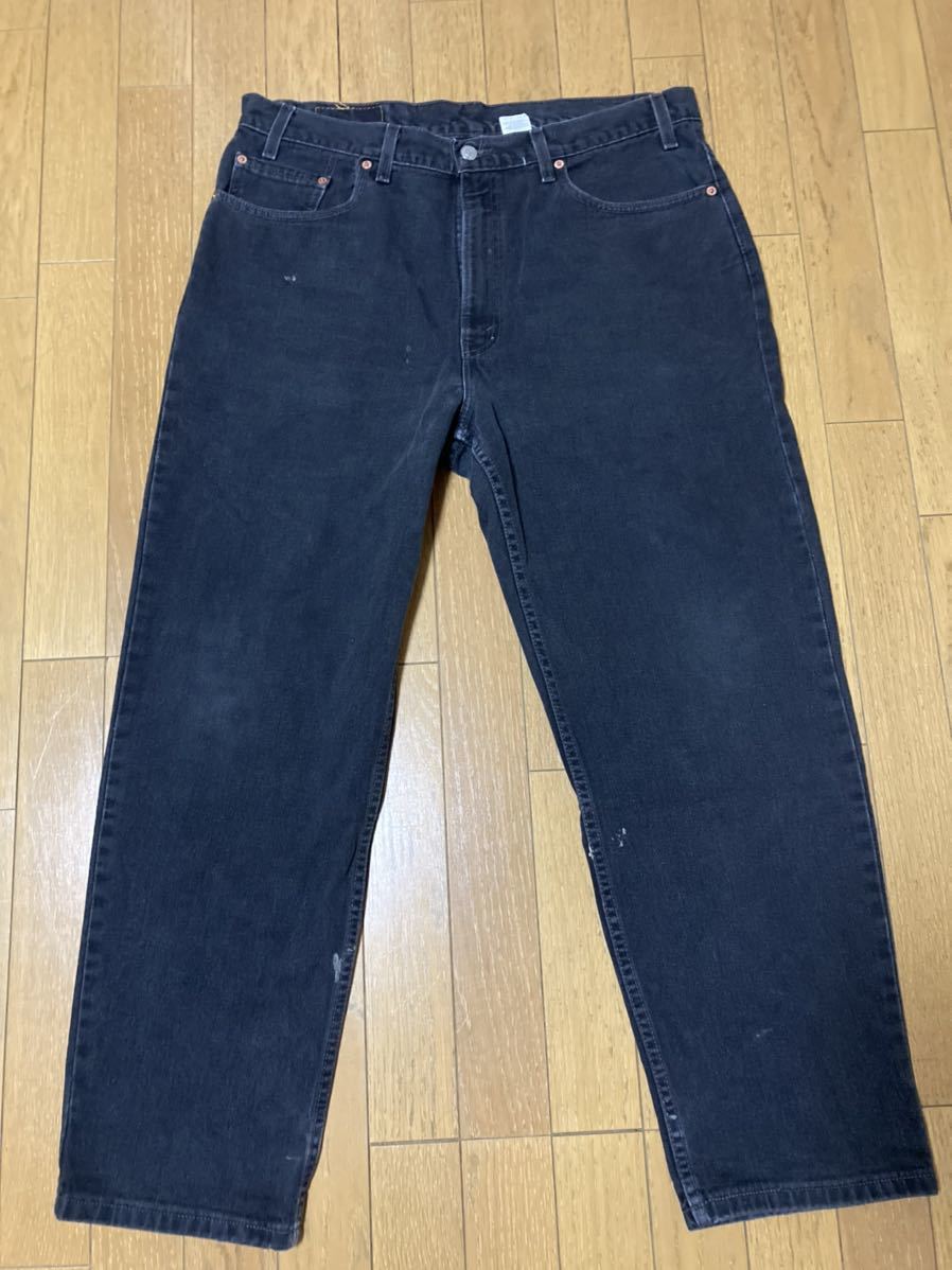 卸売 USA製 LEVIS 550 RELAXED FIT デニムパンツ ブラック 黒 W38 L30