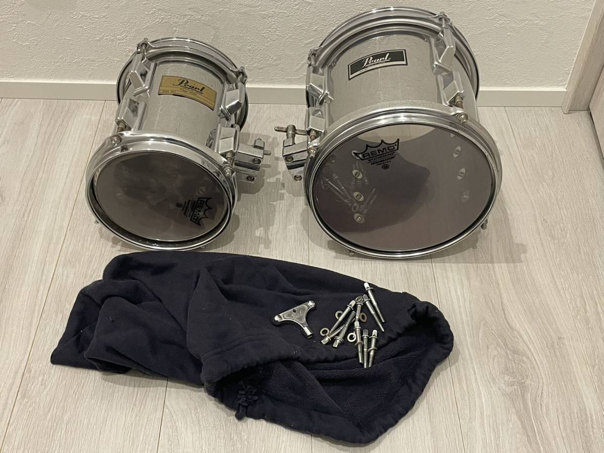 Pearl 2連 トリオ セット マーチング タム パール ドラム ケース付