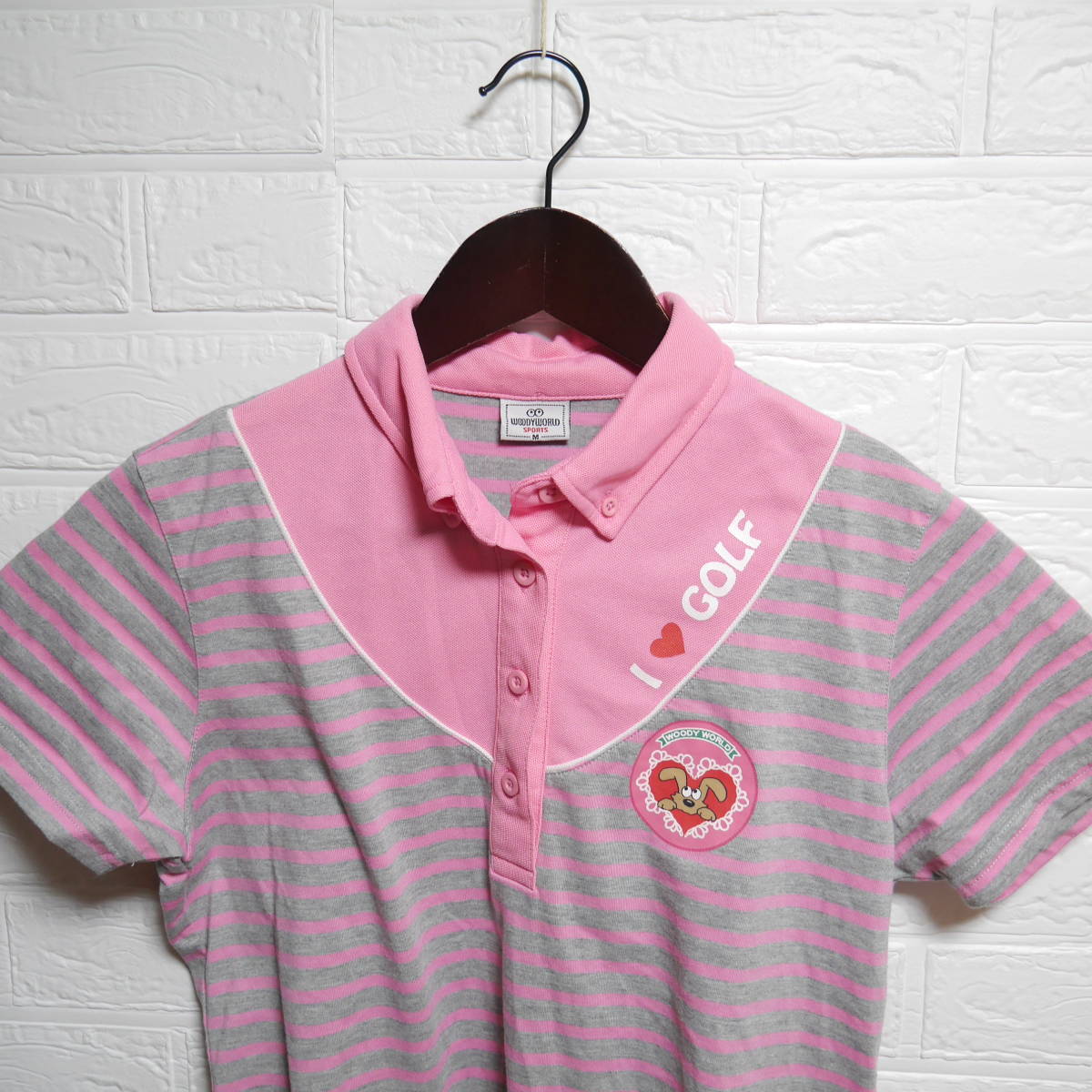 大注目】 WOODY WORLD golf ゴルフウェア ポロシャツ 半袖シャツ