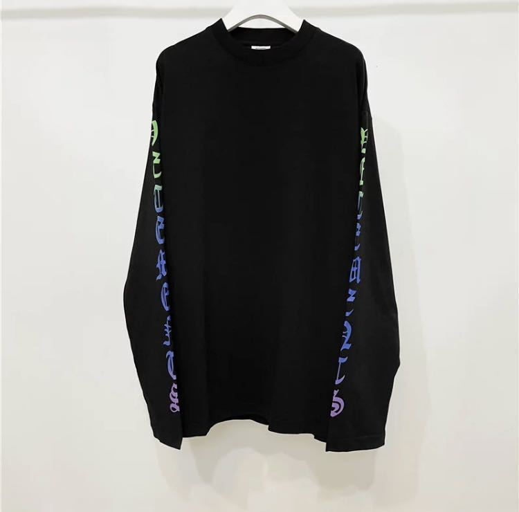 1円スタート新品vetements ヴェトモン 21AW 袖ロゴロンT 長袖 T 1円スタート新品vetements ヴェトモン 21AW 袖ロゴロンT 長袖 T