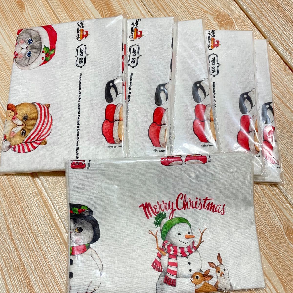 Muguet様専用 コヤンイサムチョン クリスマスファブリックNO2 5枚 NO5