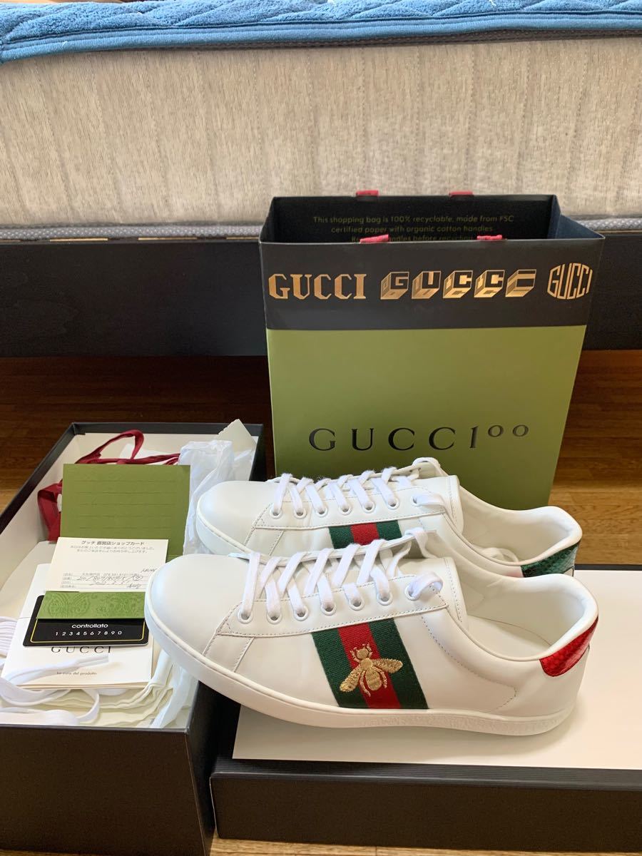 公式の店舗 GUCCI エース エンブロイダー付 429446 シェリーライン Bee