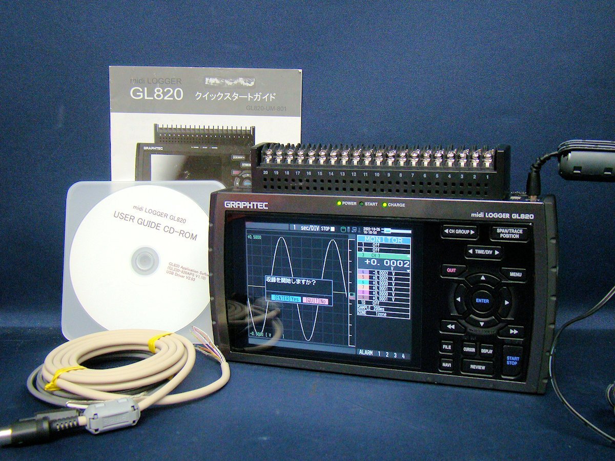 グラフテック データロガー Midi LOGGER GL240-SD 計測工具