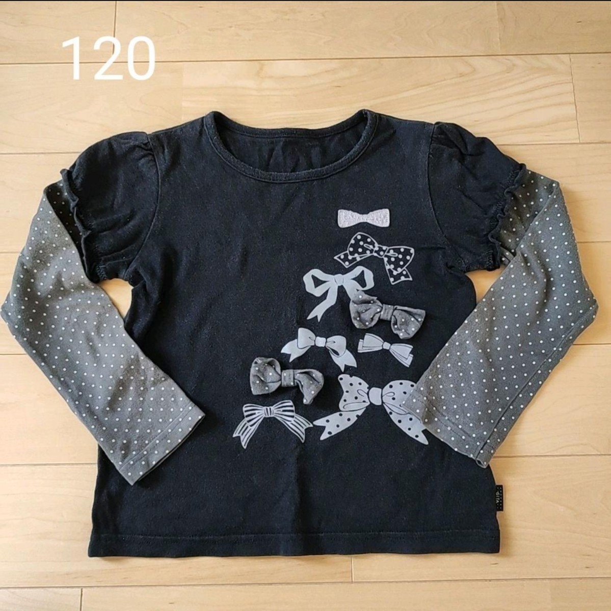 120 重ね着風 長袖 トップス 長袖Tシャツ