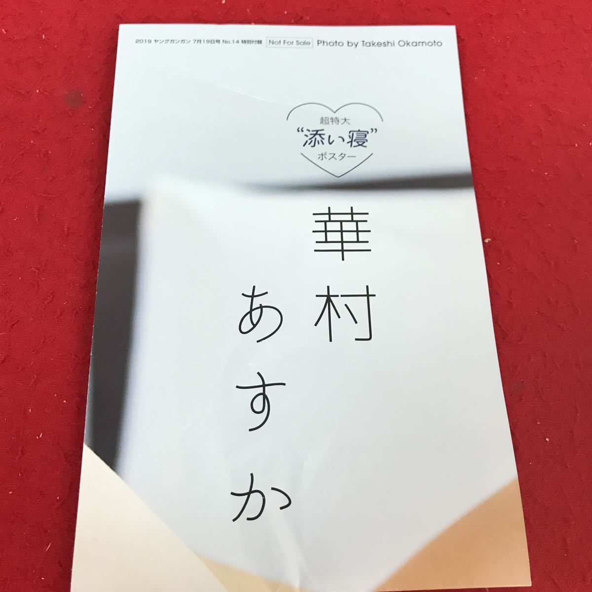 d-442 ※13 華村あすか 超特大添い寝ポスター ヤングガンガン 2019年7月19日号 No.14 特別付録 グラビアアイドル_画像3