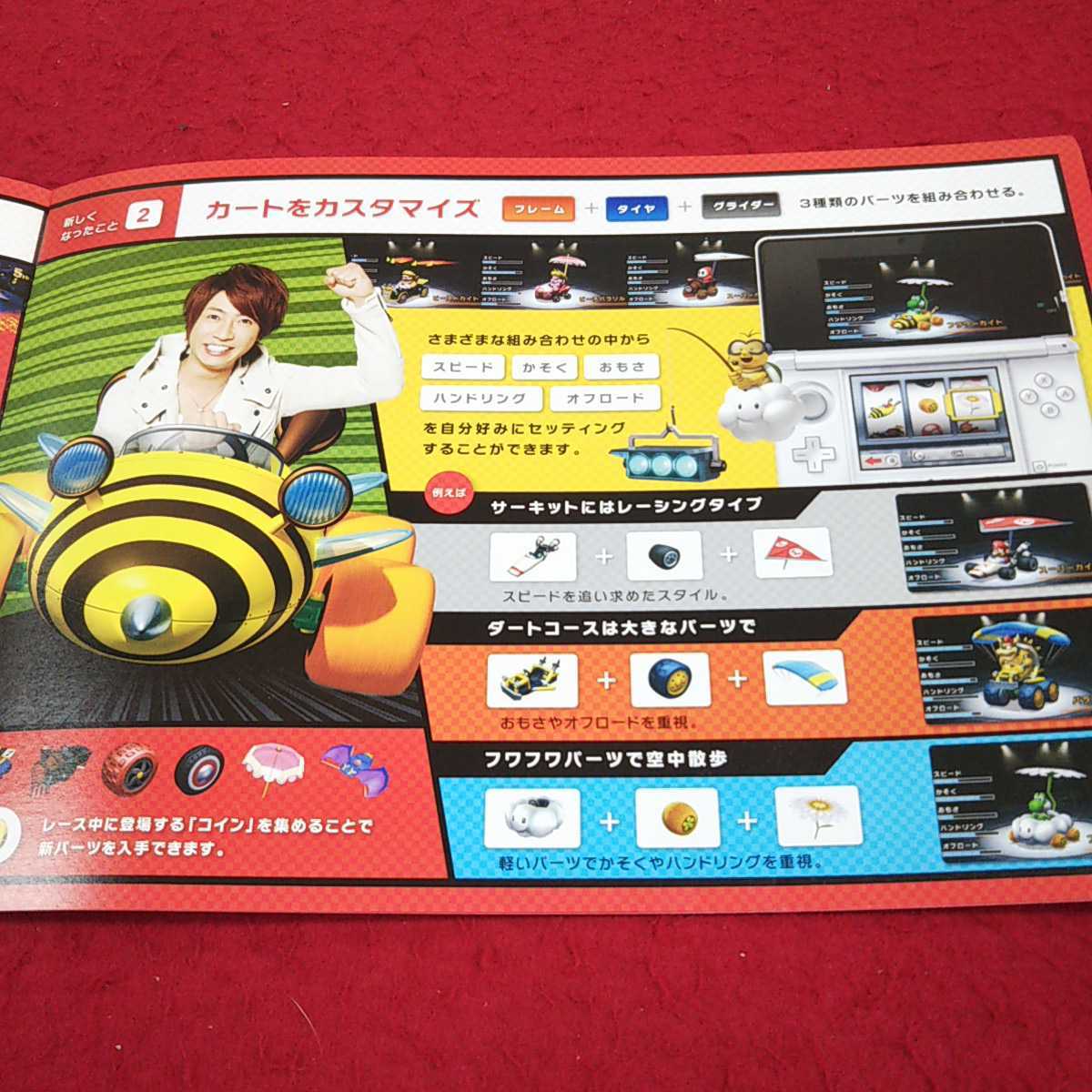 e-467※13 NINTENDO 3DSパンフレット マリオカート7 ARASHI 任天堂_画像4