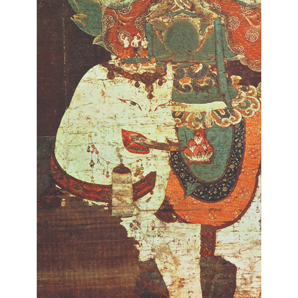 B-2758【複製】国宝・仏画 巧芸紙本彩色 普賢菩薩像 掛軸/仏教美術