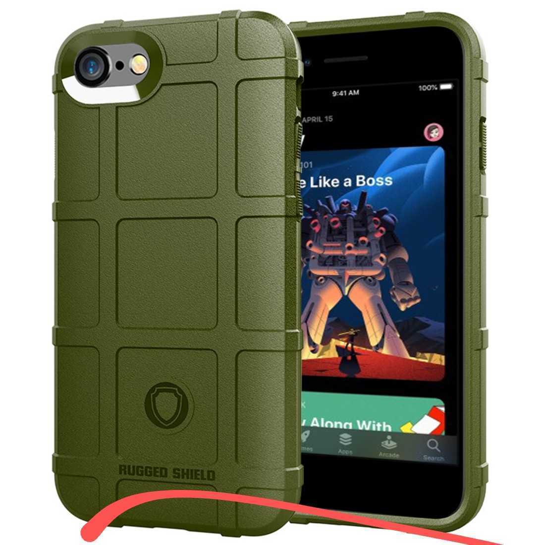 iPhone SE 2022/2020/8/7 　ケース　緑色　タフ　落下保護_画像1
