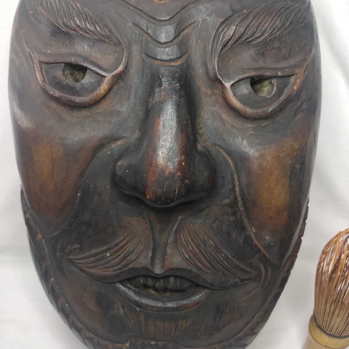 超目玉☆期間限定 ひょっとこ 江戸古美術 お面 旧家蔵出し 木彫り お面