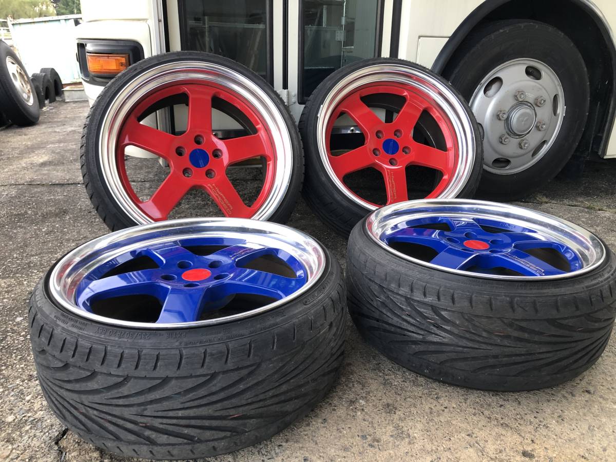 値引きする FOAGED HYPER 希少の★PCD114.3 ハイパーフォージド 20インチ9.5J&10.5j 】 ヘラフラ L.A. TE37 BBS WORK RAYS GT-R S14 R34 Z32 【検索用 ラジアルタイヤ