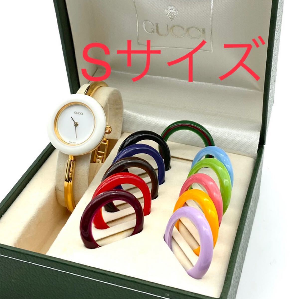 極良品☆ GUCCI 新品電池 チェンジベゼル レディース腕時計 - www ...