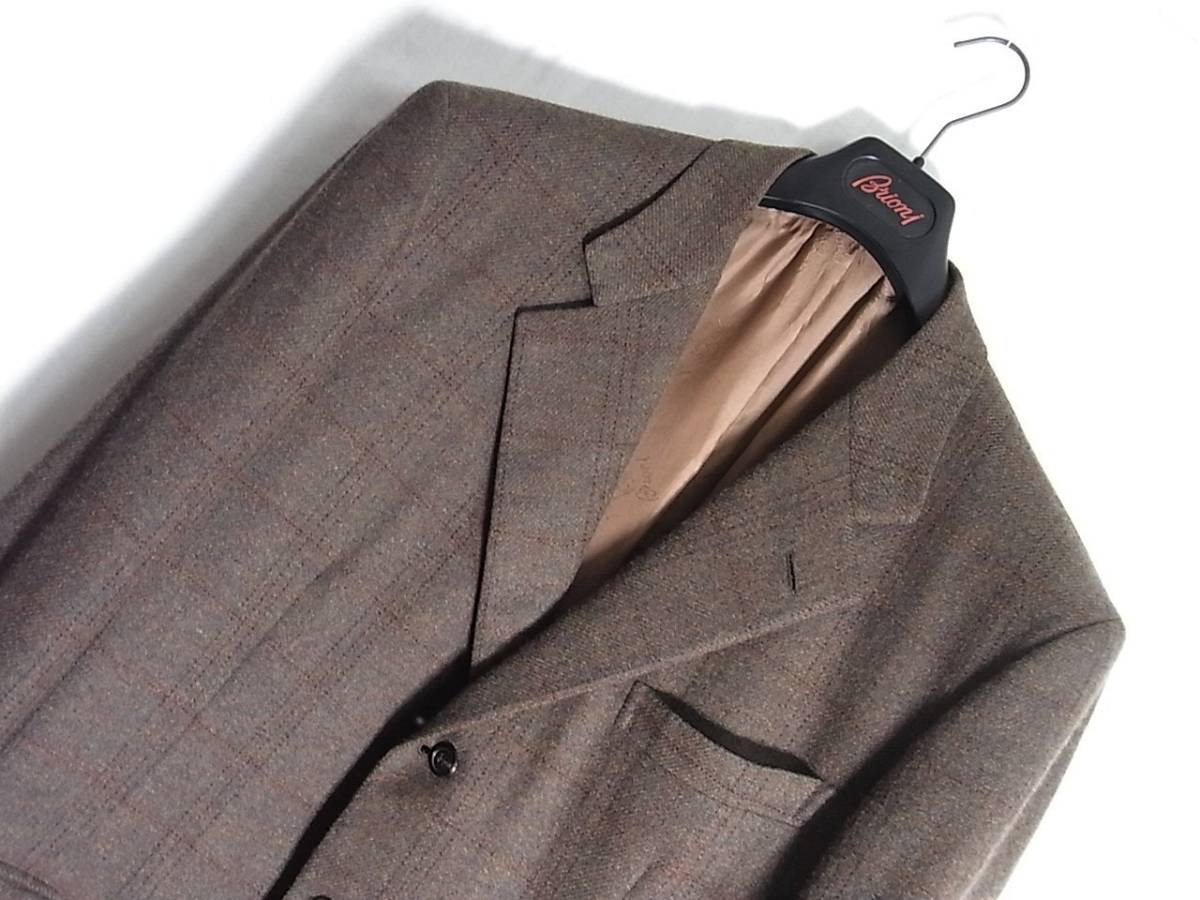 sizeXXXL 美品 ブリオーニ Brioni カシミアツイード製３釦ジャケット