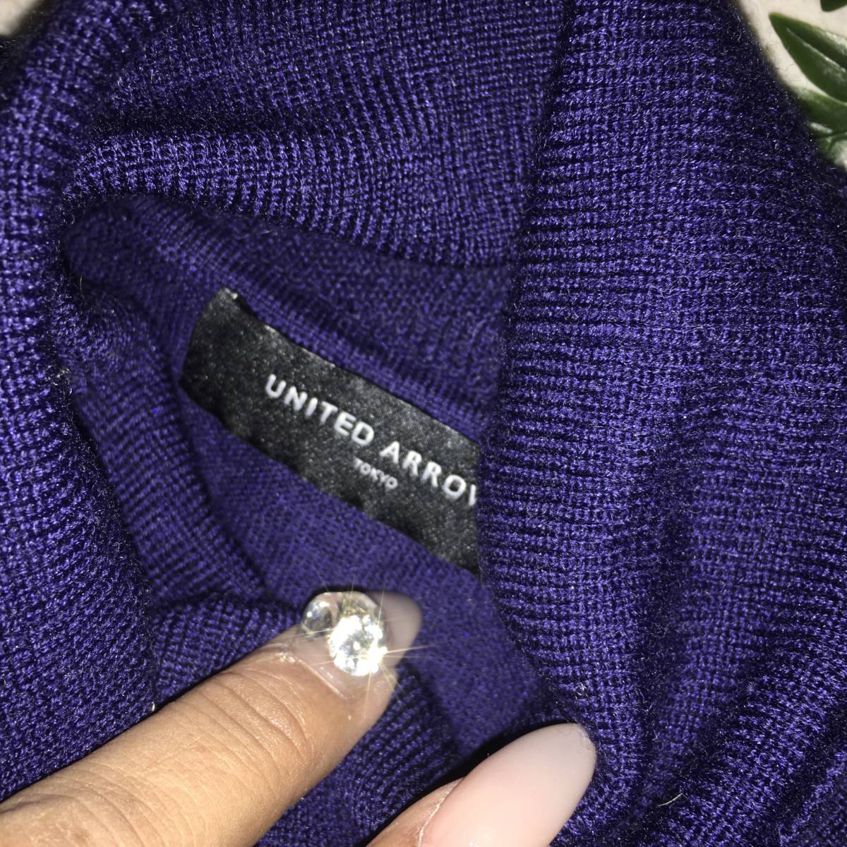 ☆ 5品購入で送料無料 United arrows ユナイテッドアローズ シルク カシミヤ ブレンド ニット セーター ☆_画像6