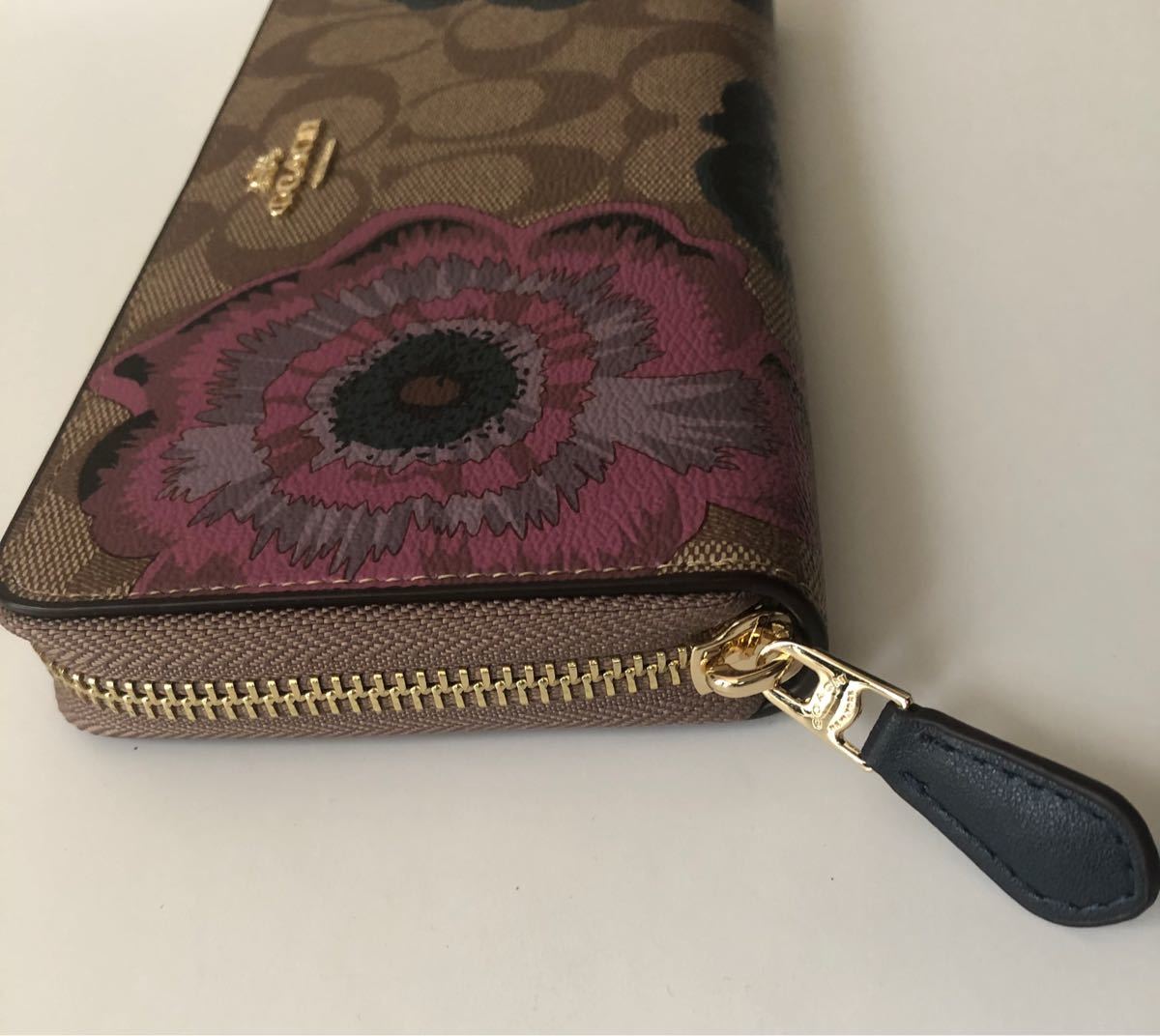 COACH コーチ F6657 ビッグフラワー シグネチャー ブラウン 長 COACH コーチ F6657 ビッグフラワー シグネチャー ブラウン 長