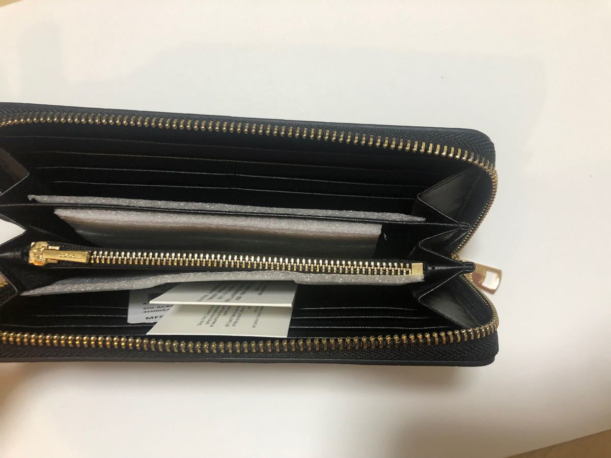 【COACH】コーチF52424クロコダイル型押し長財布ブラック 新品 未使用 アウトレット 正規品