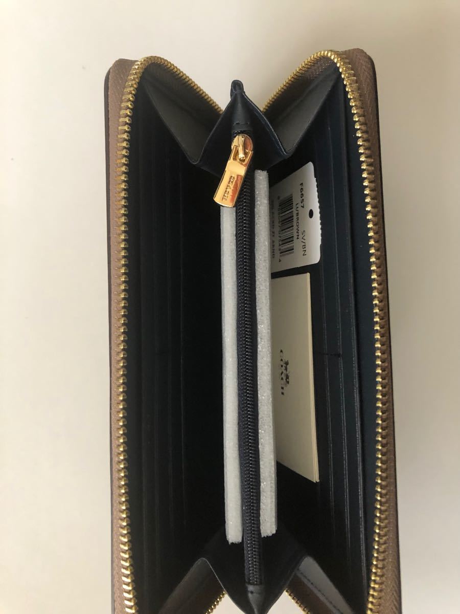COACH コーチ F6657 ビッグフラワー シグネチャー ブラウン 長 COACH コーチ F6657 ビッグフラワー シグネチャー ブラウン 長