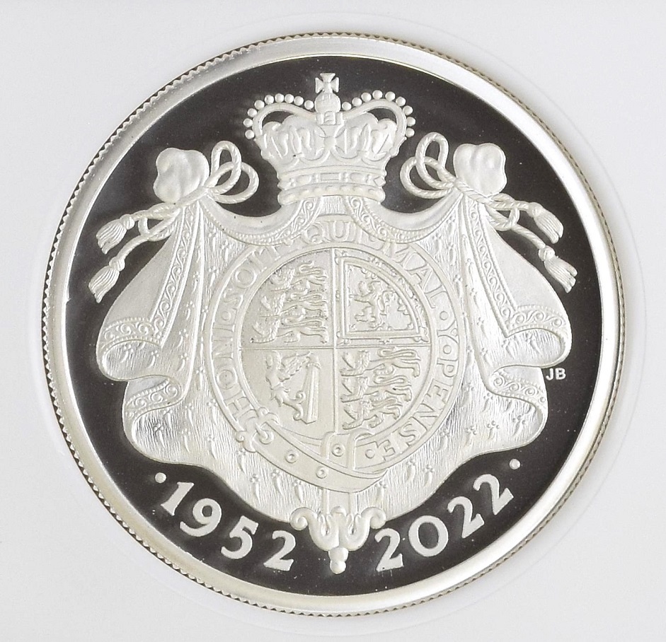 2022年 英国 イギリス プラチナジュビリー 5ポンド プルーフ 銀貨 NGC