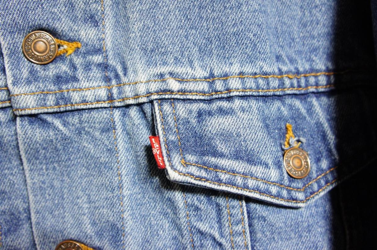 希少 正規 95年製 LEVI'S リーバイス vintage denim jacket ビンテージ デニム ジャケット Ｇジャン USA製 70507-4890 青 L 本物 521M_画像4