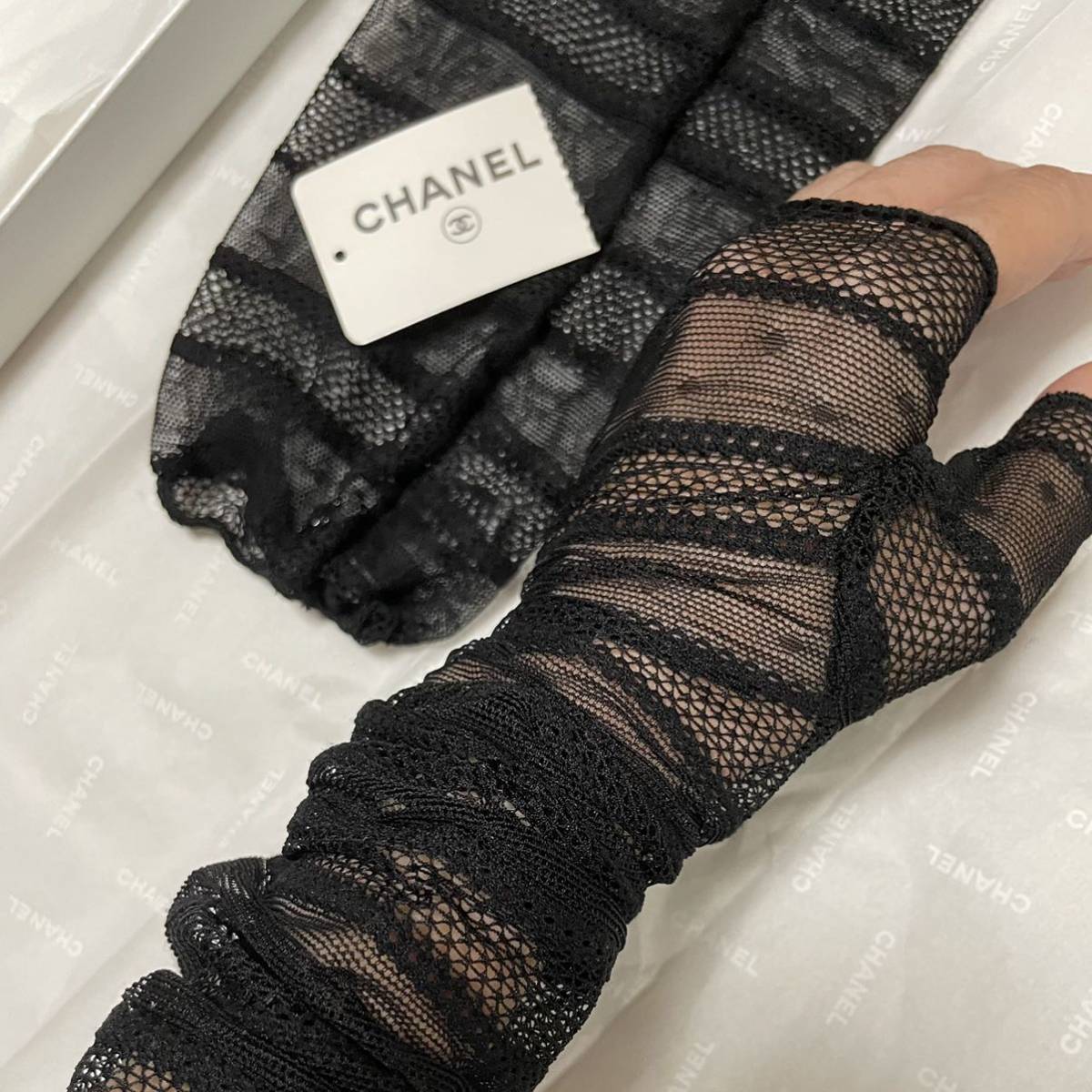 CHANEL ロングアームウォーマーグローブ-