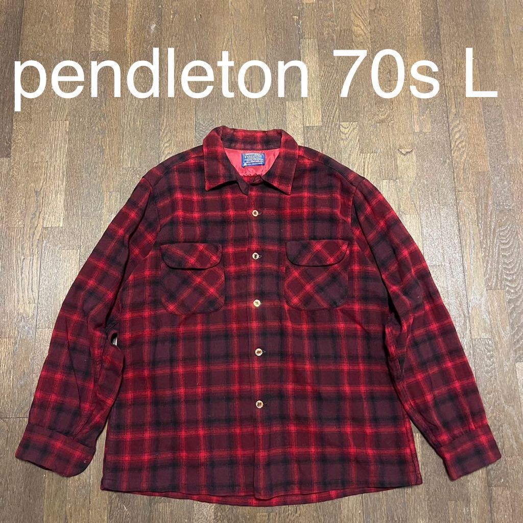 競売 オンブレチェック pendleton 60s L シャドーチェック vintage