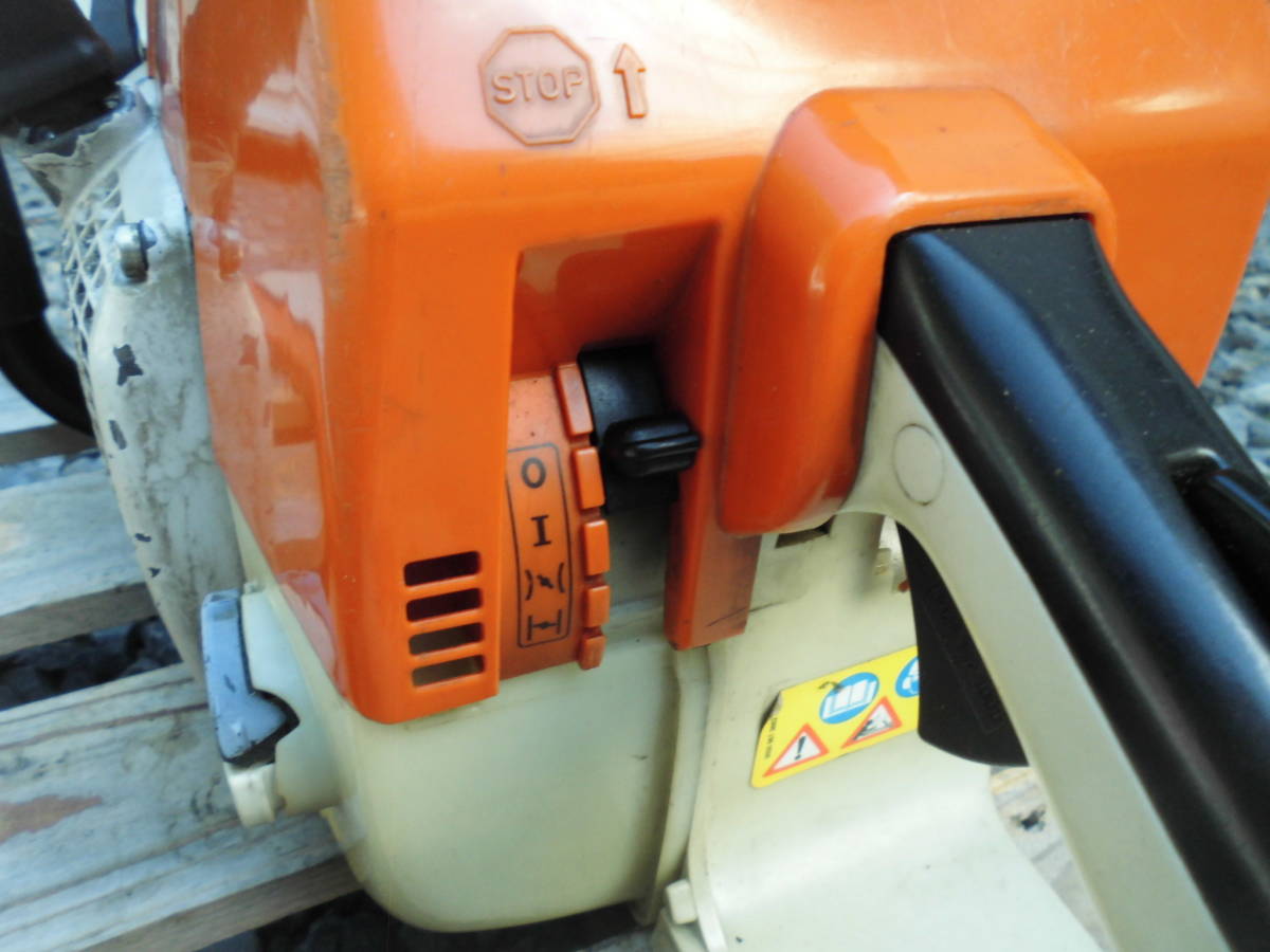 愛知の薪屋 スチール MS088 大型プロ用チェンソー 121.6cc 75cmバー 替刃3本 清掃メンテ済み _画像9