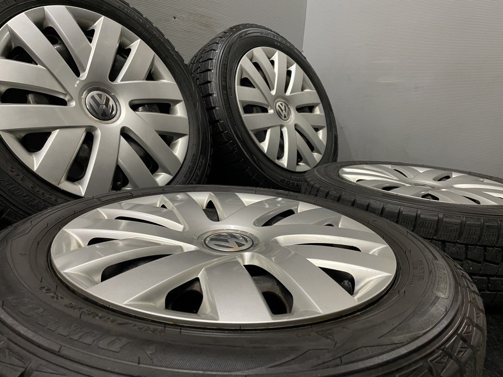 ポロ純正15インチアルミ+ダンロップ製185/60R15スタッドレス!-
