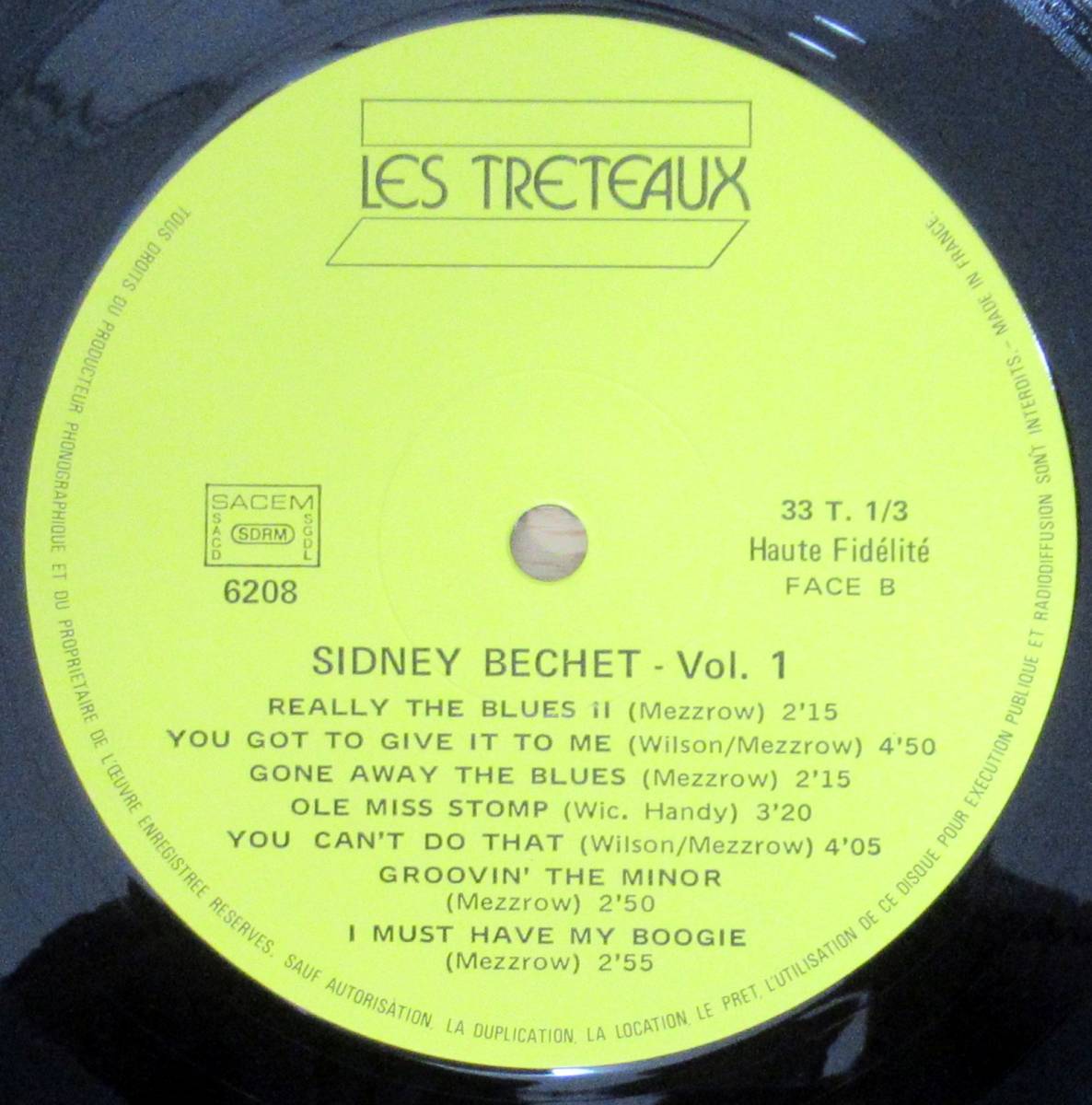 レコード〈LP〉シドニー・ベシェ（SIDNEY BECHET）MEZZ MEZZROW (vol.1）-_画像3