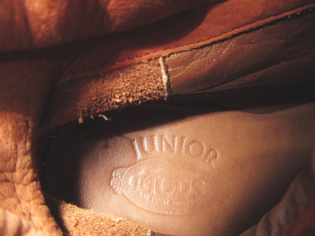 ジュニア トッズ JUNIOR TOD'S スエード ブーツ 茶 ブラウン 31 約19cm hj149_画像7