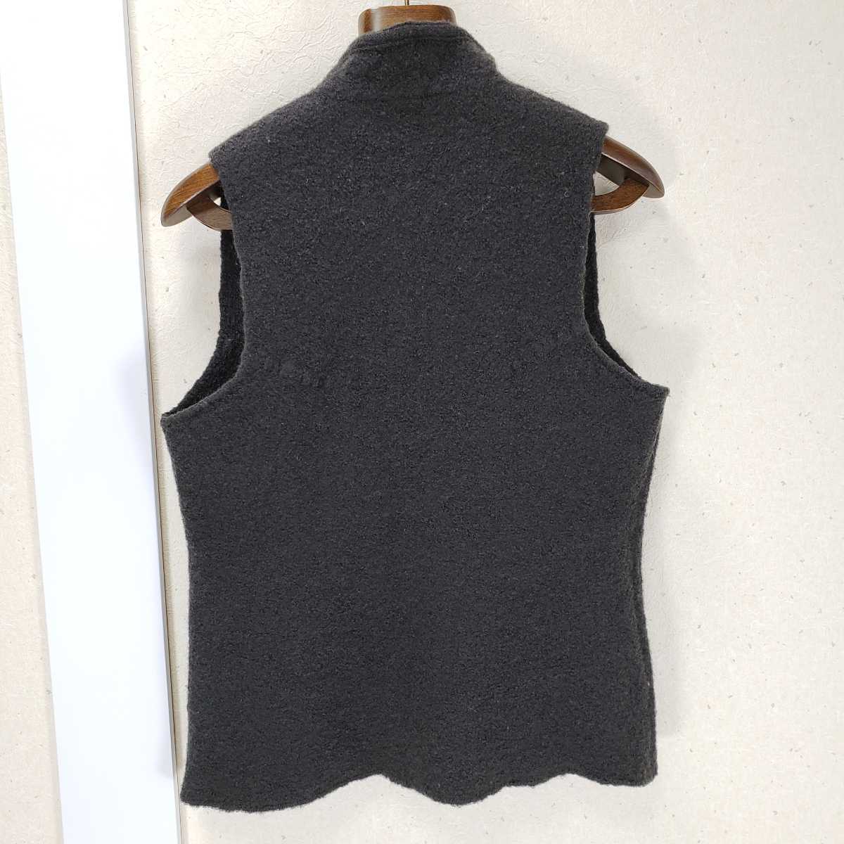  beautiful goods *JURGEN LEHL Jurgen Lehl wool / wool 100% compression knitted the best / dark gray 