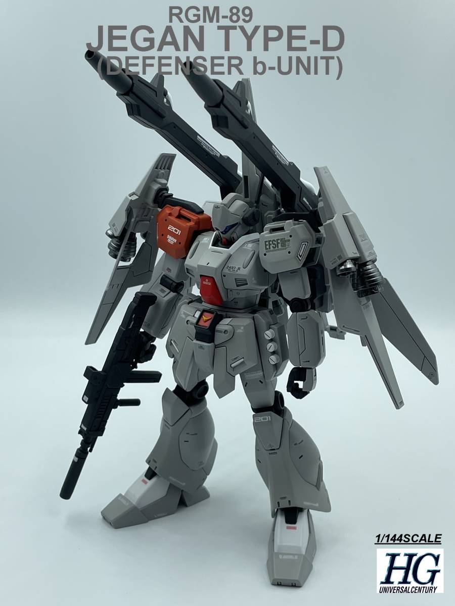 HGUC 1/144 ジェガンD型(ディフェンサーbユニット)、改造改修、全塗装