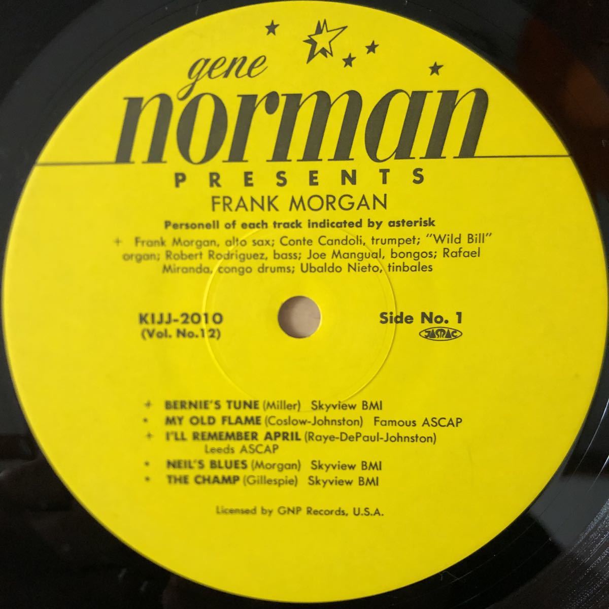 LP FRANK MORGAN フランク・モーガン/S.T.[完全限定盤:スペシャル・カッティング:帯:解説付き:WARDELL GRAY,LEROY VINNEGAR,CONTE CANDOLI]_画像4