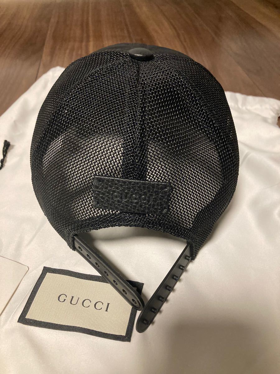 GUCCI グッチ メッシュ キャップ ユニセックス XS ブラック