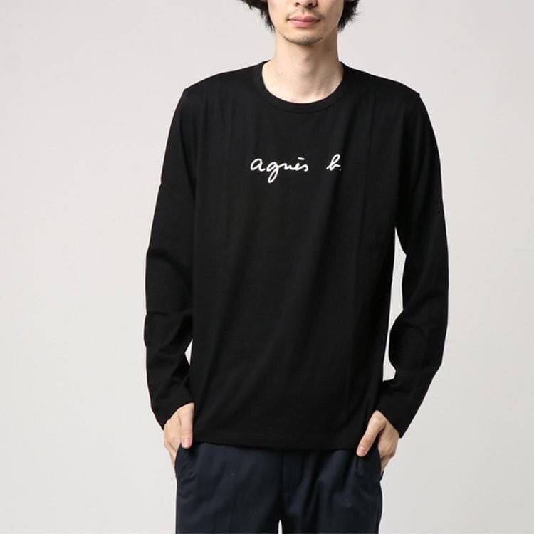 アニエスベー 新品 長T ロゴ長袖Tシャツ 黒 To b by agnes b-