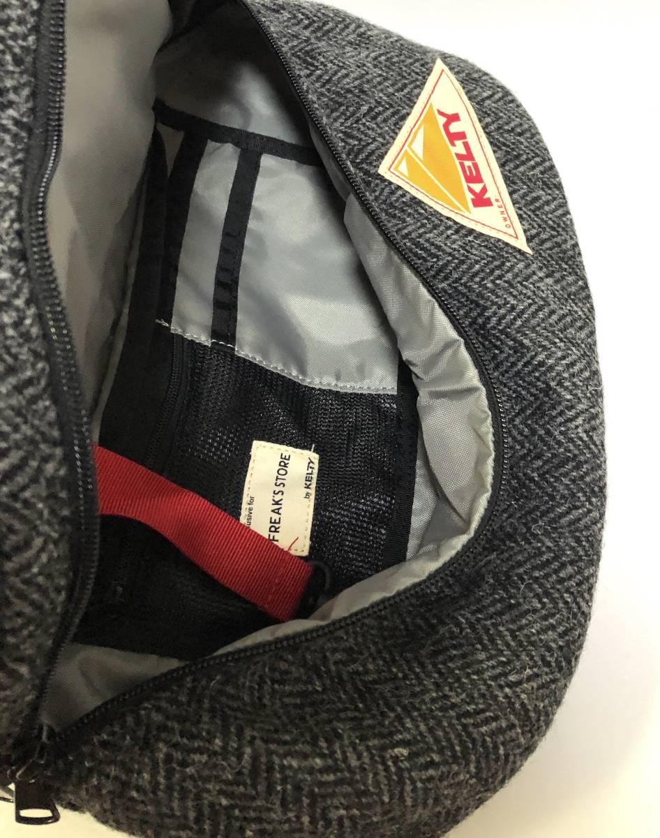 KELTY × freak s store × Harris tweed collaboration limitation keruti body bag waist bag black black 221052 shoulder bag 