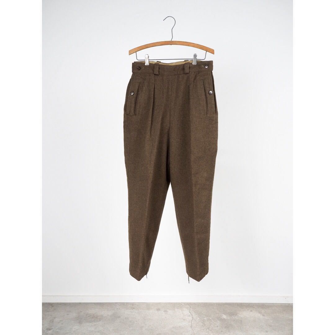 デッドストック》French army 50s サイドボタン ウールパンツ 46M