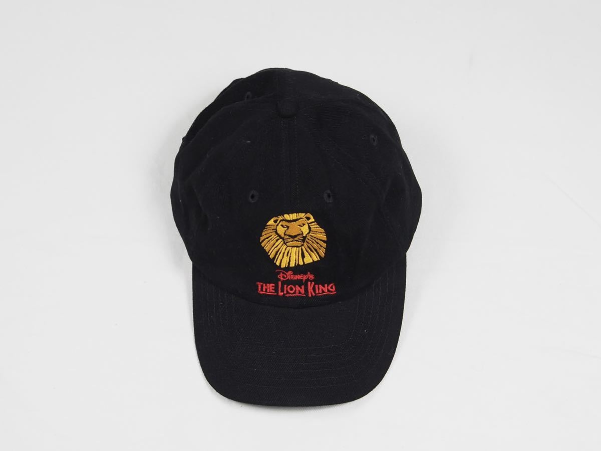 は自分にプチご褒美を THE 90s SA YORK NEW ビンテージ ライオンキング ブラック コットンキャップ MUSICAL KING LION  野球帽